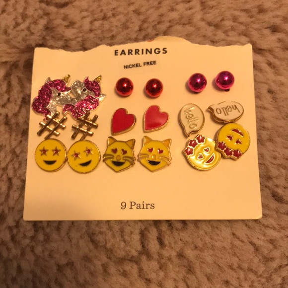 Other - 9 pairs of adorable kids earrings. (Nickel free)